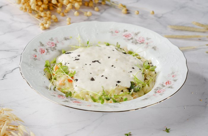 Орзо с креветками